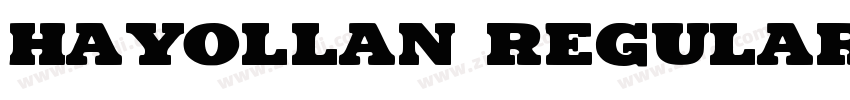 Hayollan Regular字体转换